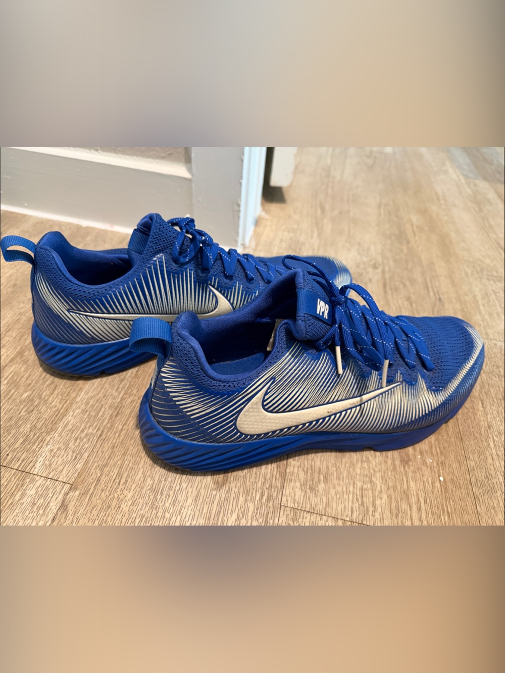 Nike Running/ Soccer Royal Blue Sneakers with Silver Swoosh